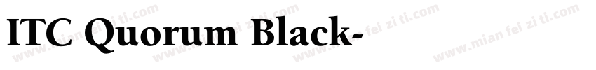 ITC Quorum Black字体转换